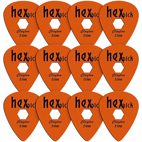 Clayton HexPick Guitar Picks - 12-Pack .60 mm