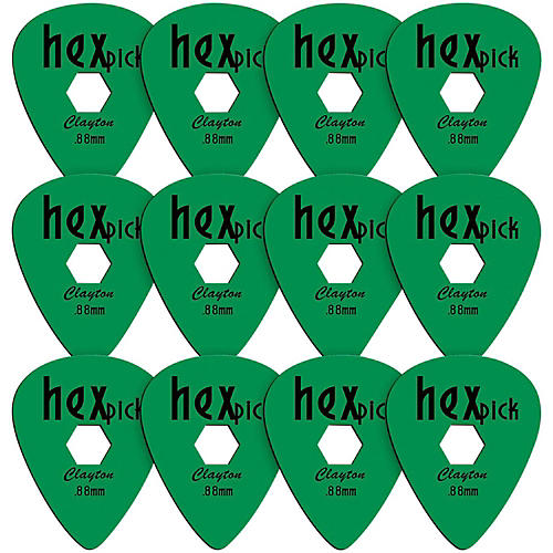 Clayton HexPick Guitar Picks - 12-Pack .88 mm