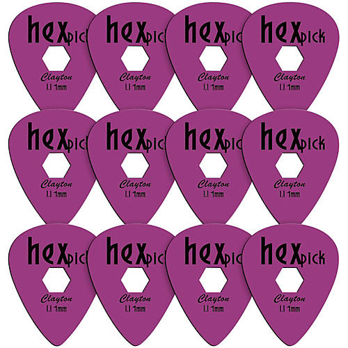 Clayton HexPick Guitar Picks - 12-Pack 1.14 mm