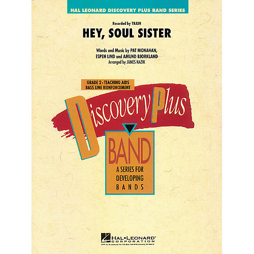 Hal Leonard Hey, Soul Sister - Discovery Plus Band Level 2 arranged by James Kazik