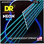 DR Strings Hi-Def NEON Blue Coated Medium Acoustic Guitar Strings (12-54)