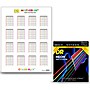 DR Strings Hi-Def NEON Medium Electric String 2-Pack with Multi-Color Chord Chart Sheet