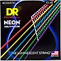 DR Strings Hi-Def NEON Multi-Color Coated Lite Acoustic Guitar Strings