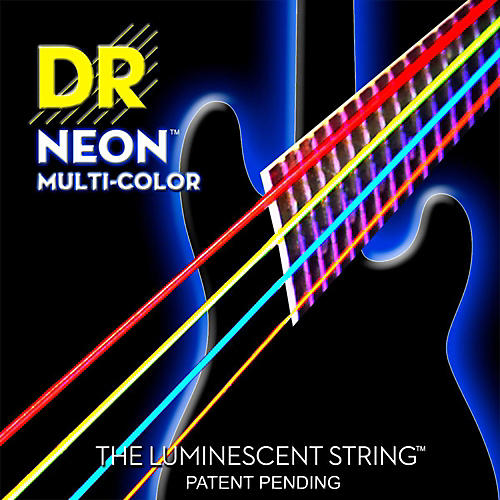 Hi-Def NEON Multi-Color Coated Medium 6-String Bass Strings
