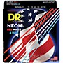 DR Strings Hi-Def NEON Red, White & Blue Acoustic Guitar Medium-Lite Strings (11-50)