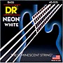 DR Strings Hi-Def NEON White Coated Medium 4-String Bass Strings
