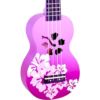 Mahalo Hibiscus Flower Soprano Ukulele
