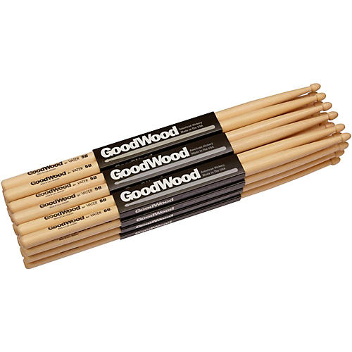 Goodwood Hickory Drum Sticks 12-Pack Rock Wood