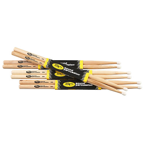 Sound Percussion Labs Hickory Drum Sticks 4-Pack 5B Nylon