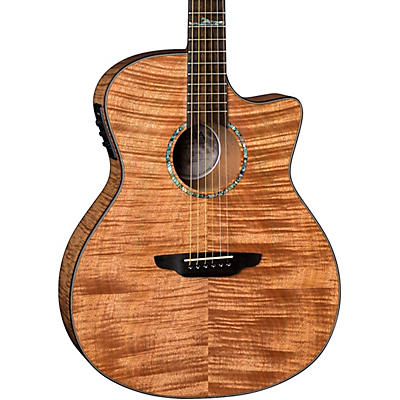 Luna Guitars High Tide Exotic Wood Cutaway Grand Concert Acoustic-Electric Guitar