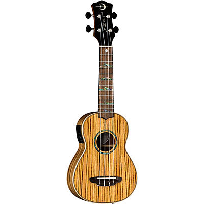 Luna Guitars High Tide Zebrawood Acoustic-Electric Ukulele