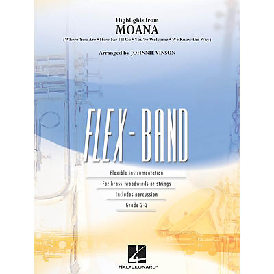 Hal Leonard Highlights from Moana Concert Band Level 2-3 Arranged by Johnnie Vinson