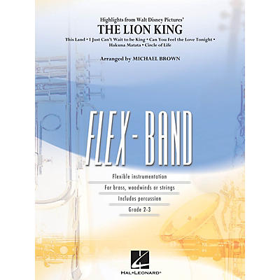 Hal Leonard Highlights from The Lion King Concert Band Level 2-3 Arranged by Michael Brown