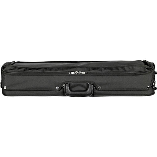 Bobelock Hill Style Professional Oblong Suspension Violin Case 4/4 Size Black Exterior, Blue Interior