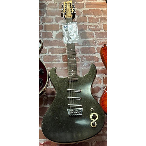 Danelectro Hodad 12-String Solid Body Electric Guitar Black Sparkle