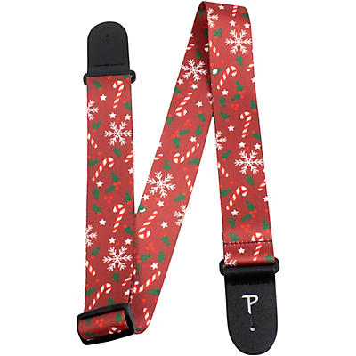 Perri's Holiday Peppermint Polyester Guitar Strap