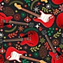 Hal Leonard Holiday Red Guitars Premium Gift Wrapping Paper