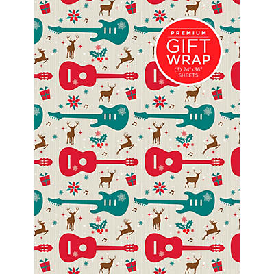 Hal Leonard Holiday Reindeer Guitar Premium Gift Wrapping Paper