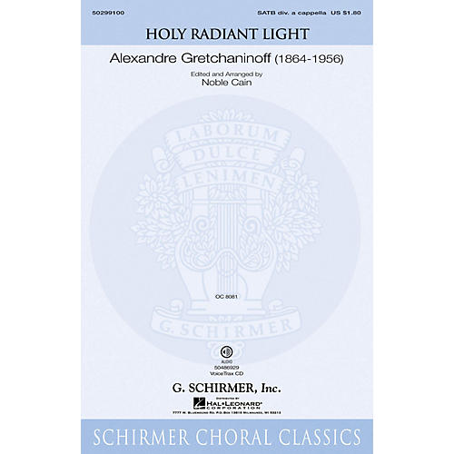 G. Schirmer Holy Radiant Light VoiceTrax CD Composed by Alexandre Gretchaninoff