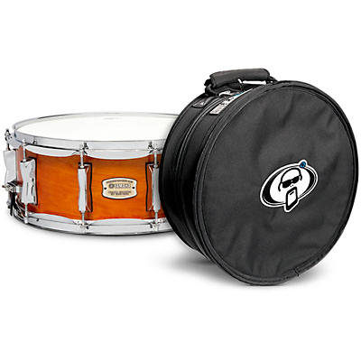 Yamaha Honey Amber Stage Custom Birch Snare with Protection Racket Case