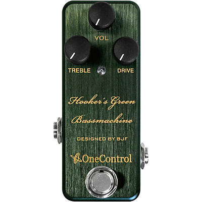One Control Hooker's Green Bassmachine Overdrive Effects Pedal