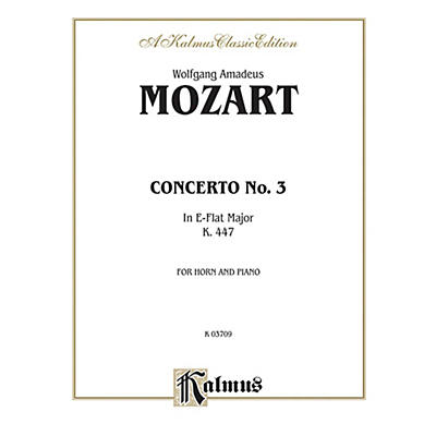 Alfred Horn Concerto No. 3 in E-Flat Major K. 447 for French Horn By Wolfgang Amadeus Mozart Book