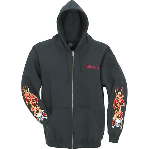 Hot Head Embroidered Zippered Hoodie