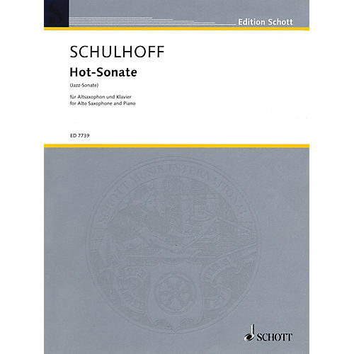 Schott Hot-Sonate (Jazz Sonata) Schott Series Softcover Composed by Erwin Schulhoff