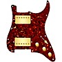 920D Custom Hot and Heavy HH Loaded Pickguard for Strat With Gold Roughneck Humbuckers and S3W-HH Wiring Harness Tortoise