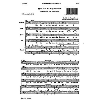 Novello How Dear Are Thy Counsels SATB Composed by William Crotch