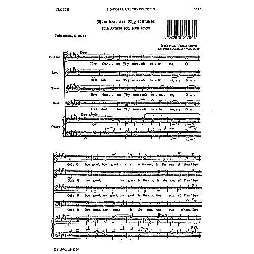 Novello How Dear Are Thy Counsels SATB Composed by William Crotch