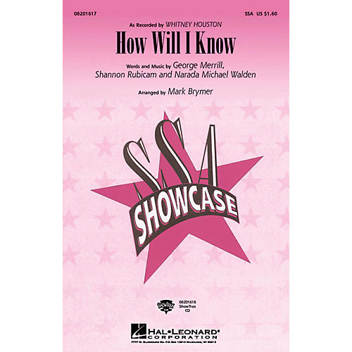 How Will I Know ShowTrax CD by Whitney Houston Arranged by Mark Brymer