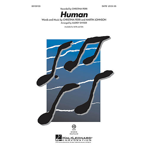 Hal Leonard Human SATB by Christina Perri arranged by Audrey Snyder