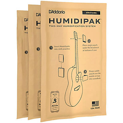 D'Addario Humidipak Restore Replacement Packet 3-Pack