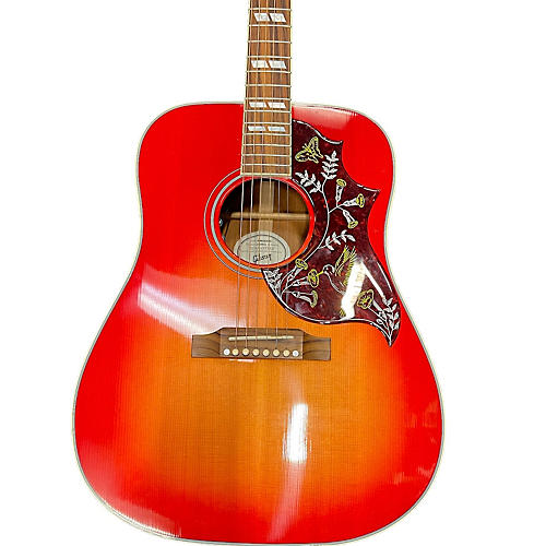 Gibson Hummingbird Acoustic Electric Guitar Red