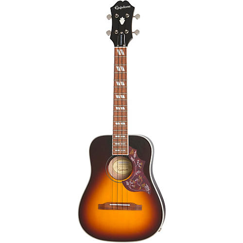 Epiphone Hummingbird Acoustic-Electric Tenor Ukulele Outfit Tobacco Sunburst