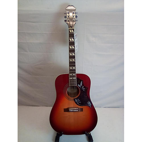 Epiphone Hummingbird Acoustic Guitar Candy Apple Red