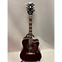 Used Epiphone Hummingbird Pro Ec Acoustic Electric Guitar Wine Red