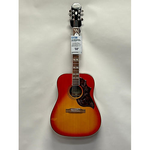 Epiphone Hummingbird Studio Acoustic Electric Guitar Faded Cherry