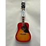 Used Epiphone Hummingbird Studio Acoustic Electric Guitar Faded Cherry