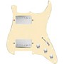 920D Custom Hushed and Humble HH Loaded Pickguard for Strat With Nickel Smoothie Humbuckers and S3W-HH Wiring Harness Aged White