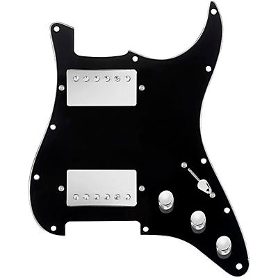 920d Custom Hushed and Humble HH Loaded Pickguard for Strat With Nickel Smoothie Humbuckers and S3W-HH Wiring Harness