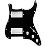 920d Custom Hushed and Humble HH Loaded Pickguard for Strat With Nickel Smoothie Humbuckers and S3W-HH Wiring Harness Black