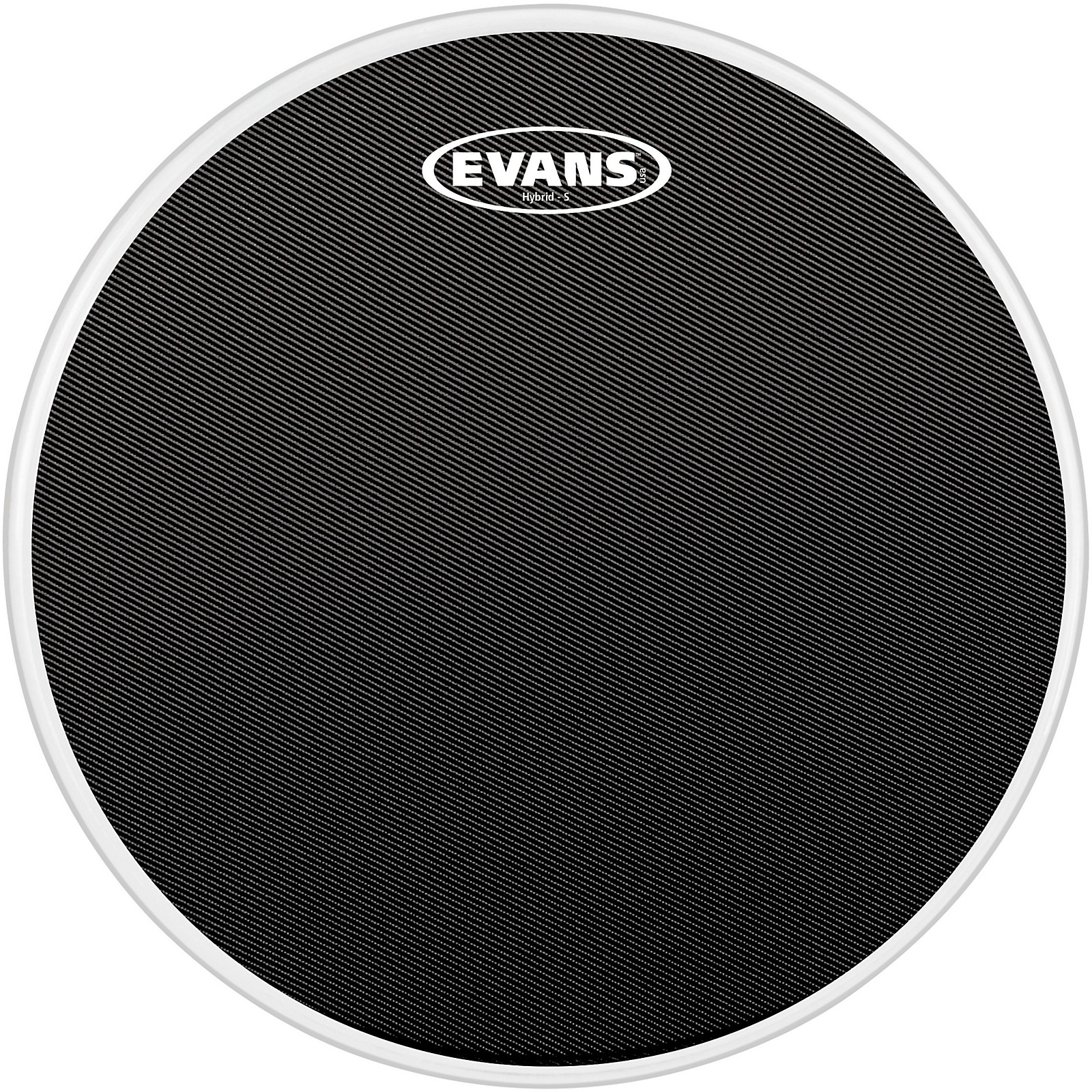 Evans HybridSoft Marching Snare Drum Batter Head Black 14 in