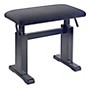 Musician's Gear Hydraulic Lift Piano Bench Black Velvet Top Black Polished Finish