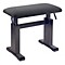 Hydraulic Lift Piano Bench Level 2 Black Velvet Top, Black Matt Finish 888365903750