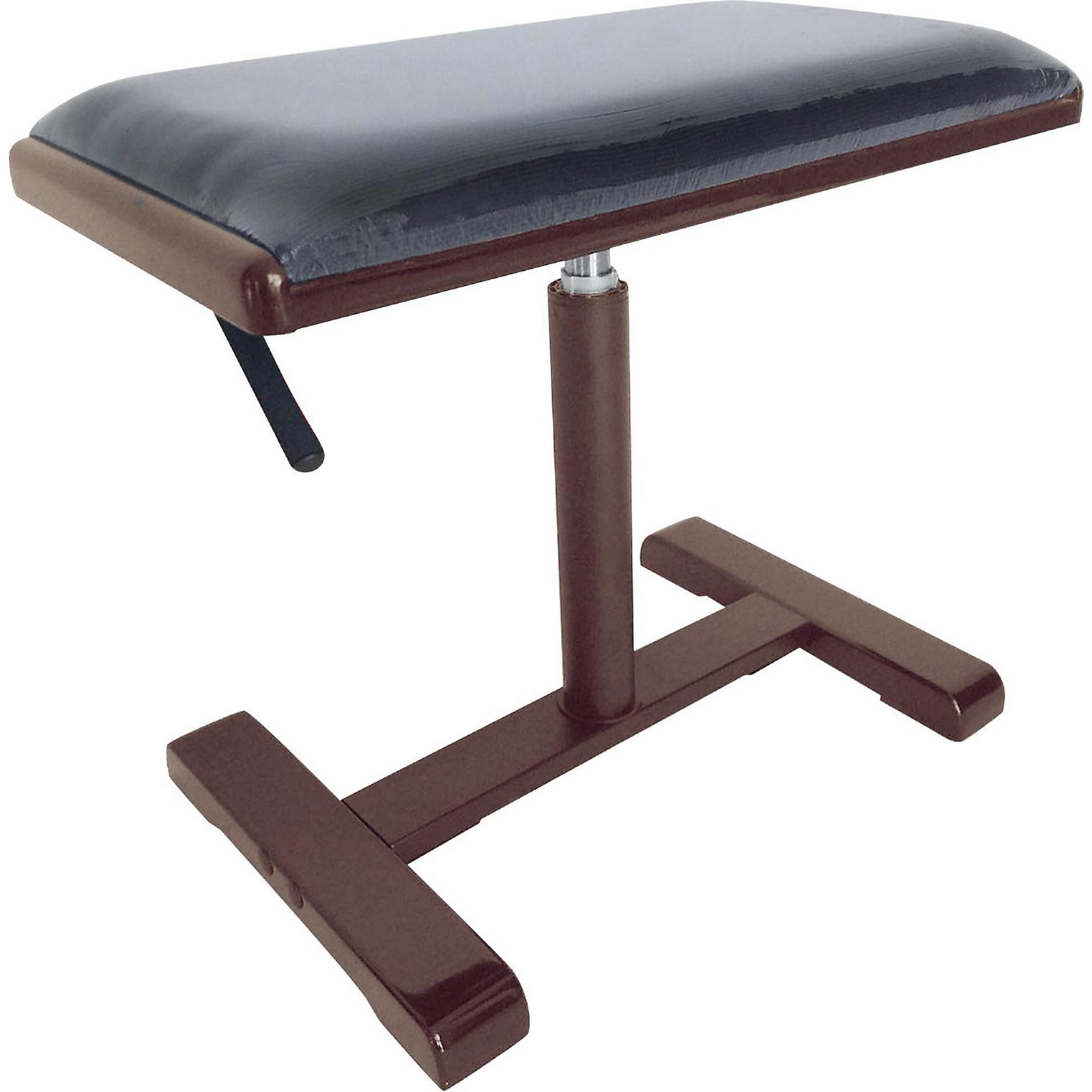 Stagg Hydraulic Piano Bench with Black Velvet Top Matte Rosewood