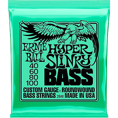 Ernie Ball Hyper Slinky Nickel Wound Electric Bass Strings 40-100