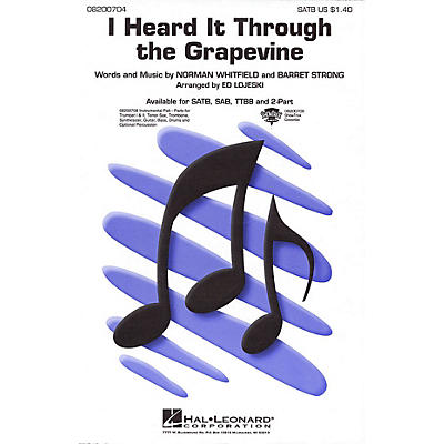 Hal Leonard I Heard It Through the Grapevine ShowTrax CD Arranged by Ed Lojeski