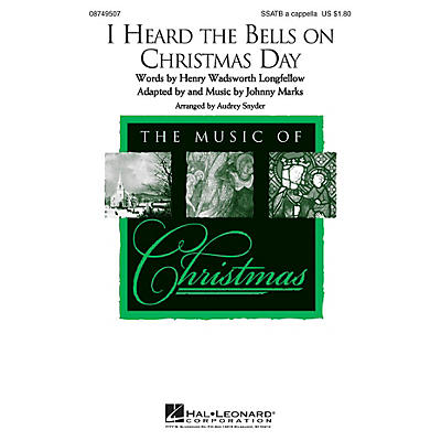 Hal Leonard I Heard the Bells on Christmas Day SSATB A Cappella arranged by Audrey Snyder
